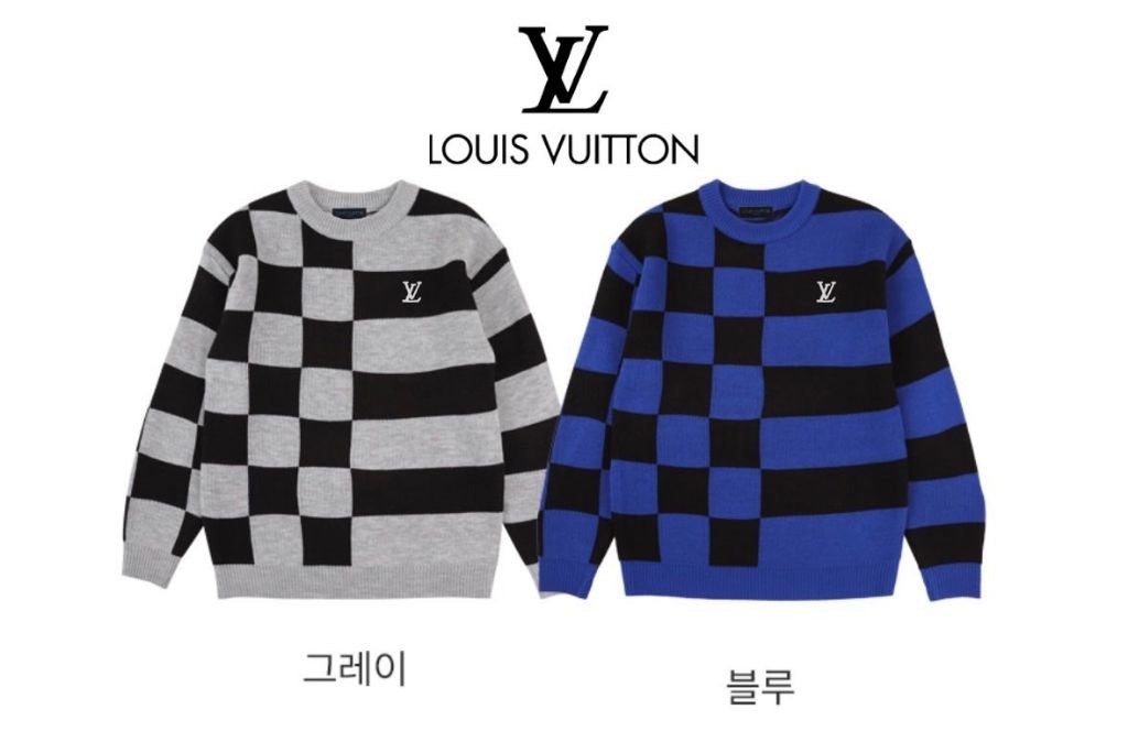 You are currently viewing 루이비통 다미에 자수 로고 배색 라운드 니트