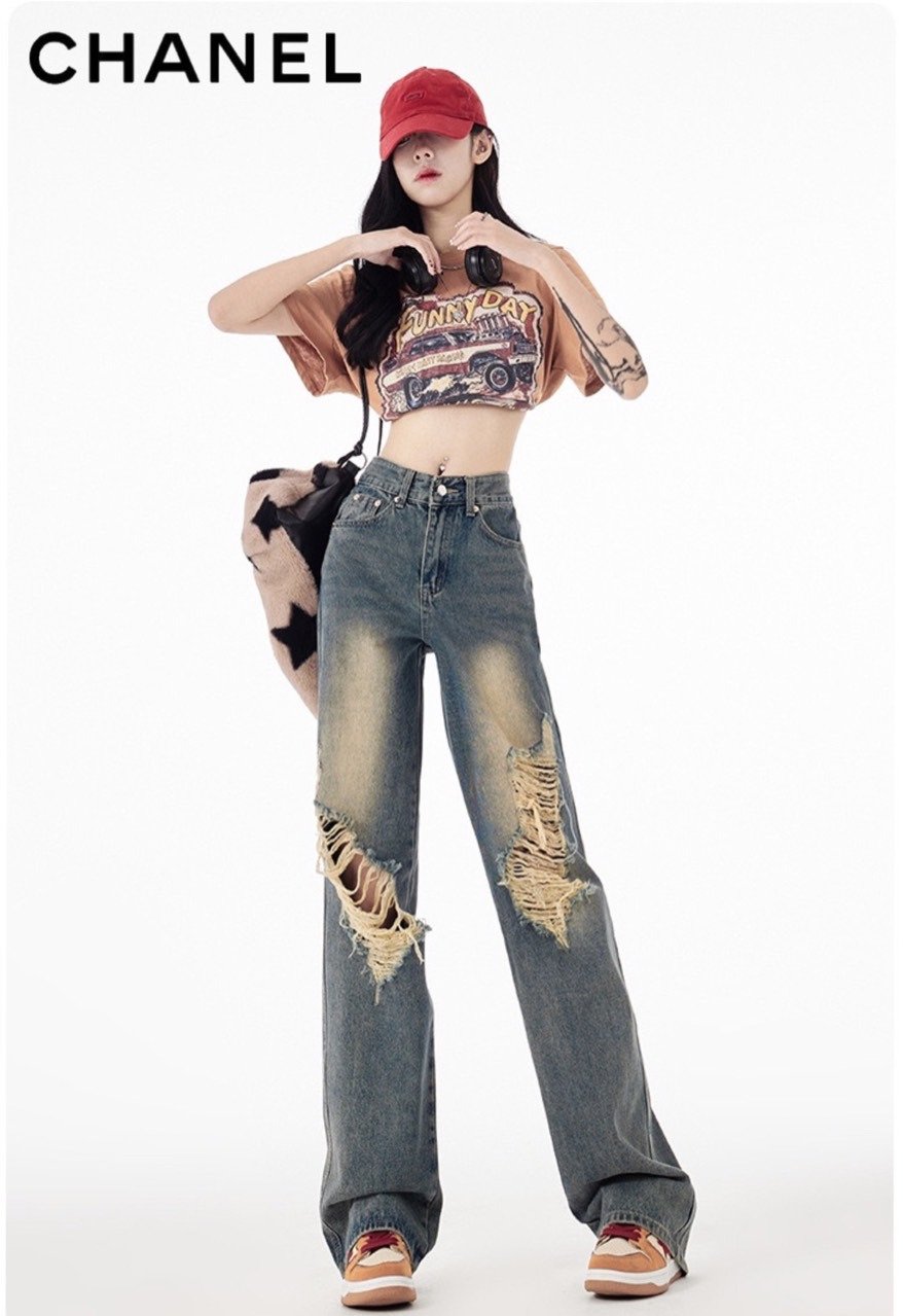 Read more about the article 샤넬 여성 브러쉬 워싱 데미지 데님 청바지