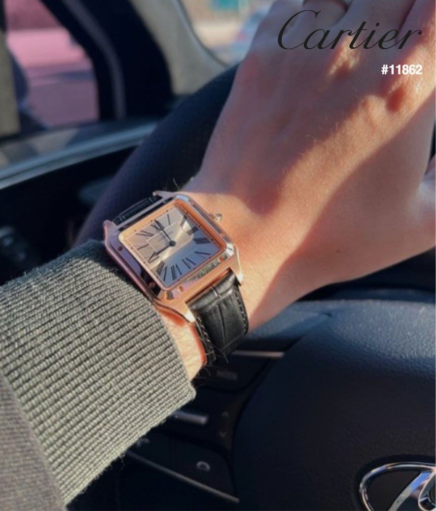 Read more about the article 🔆 [CARTIER] 까르띠에 산토스 뒤몽 스테인레스 스틸 레더 워치 시계 🔆