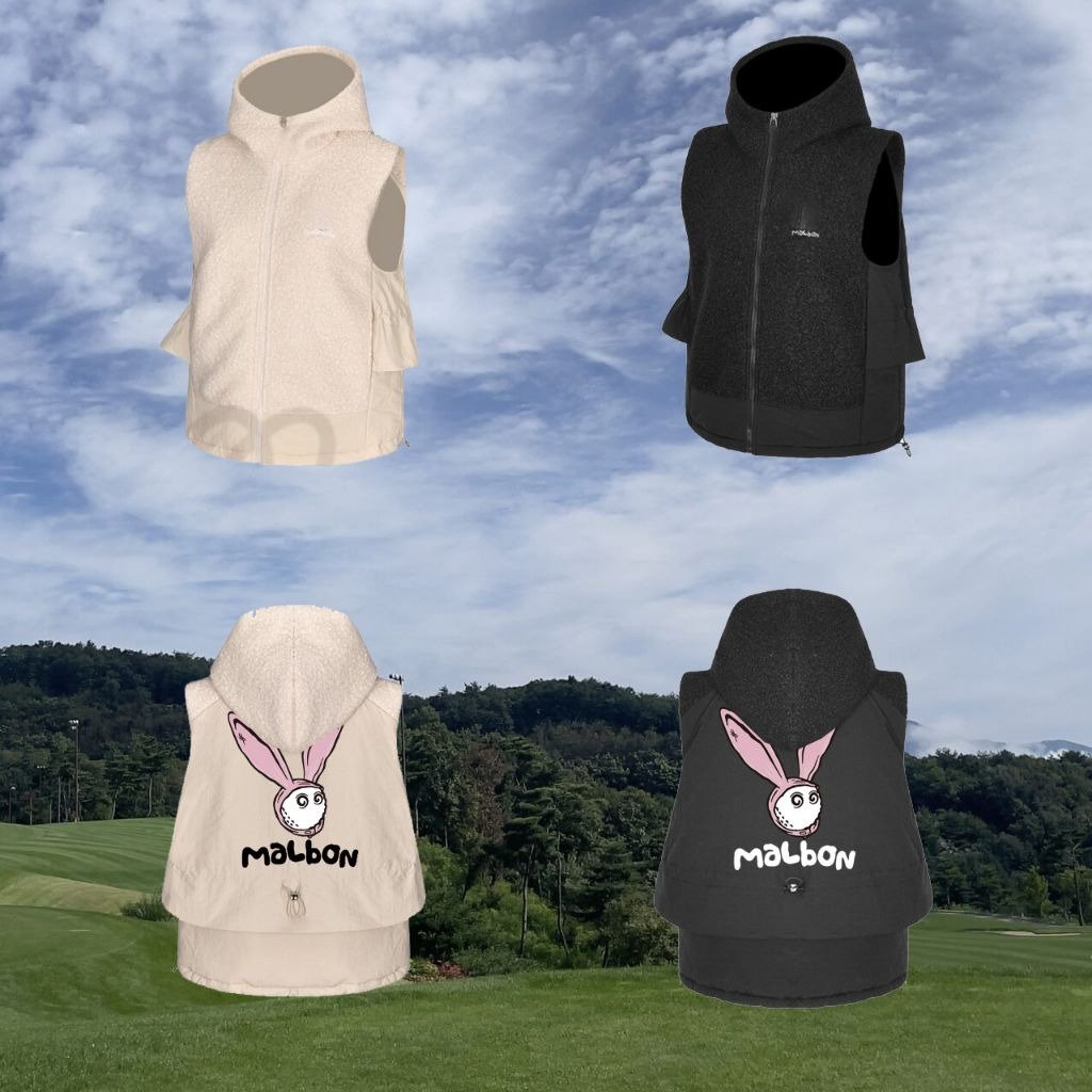 Read more about the article 말본 여성 핑크 래빗 양털 후드 패딩 조끼