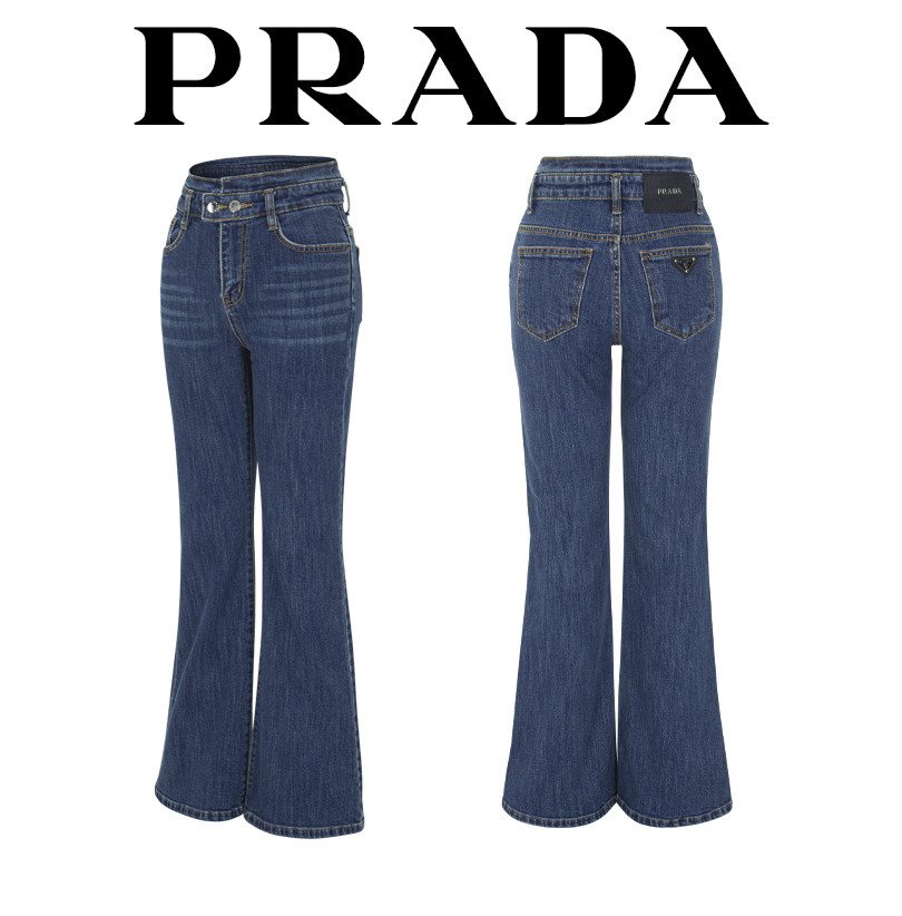Read more about the article 프라다 여성 투버튼 그라 부츠컷 데님진 청바지