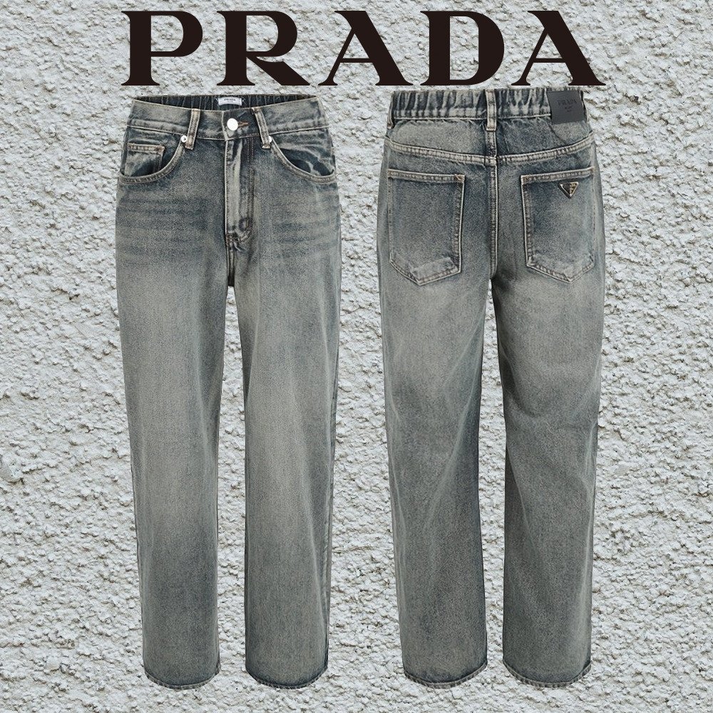 Read more about the article 프라다 틴청 반밴딩 세미 와이드 청바지