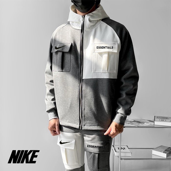 Read more about the article 나이키 에센셜 언발 배색 후드집업 카고 조거 세트