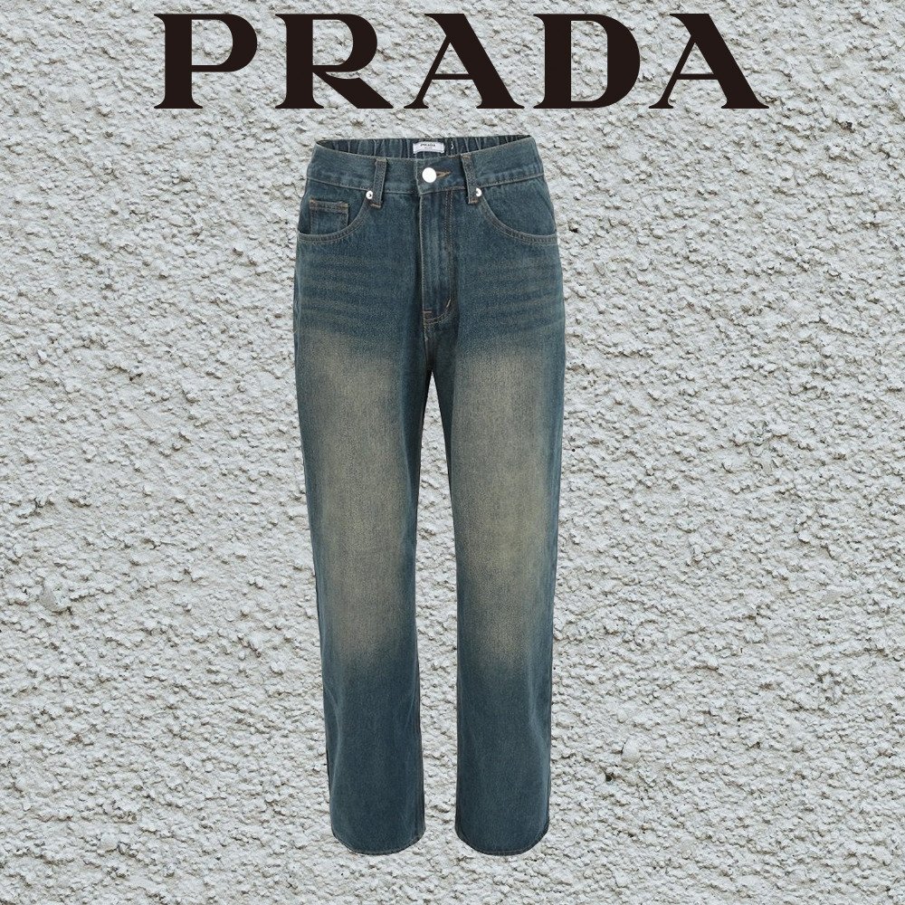 Read more about the article 프라다 황토 반밴딩 세미 와이드 청바지