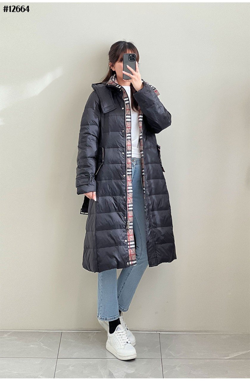 Read more about the article 🔆 [BURBERRY] 버버리 여성 클래식 체크 벨티드 후드 롱패딩 🔆#12664