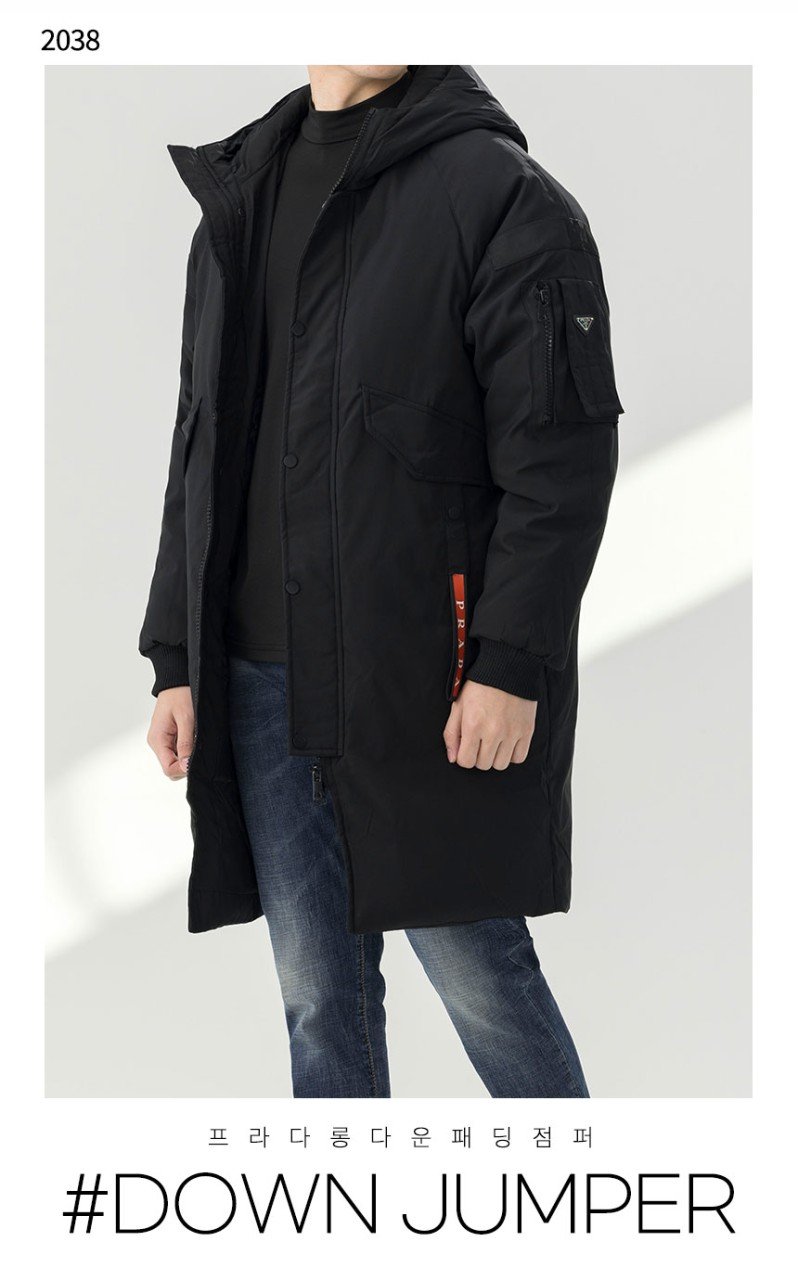 Read more about the article #프라다 [PRADA] 수입고급 남성 삼각 로고 롱 다운패딩 자켓 신상입고💢 #상의 #자켓 #테크 #2038