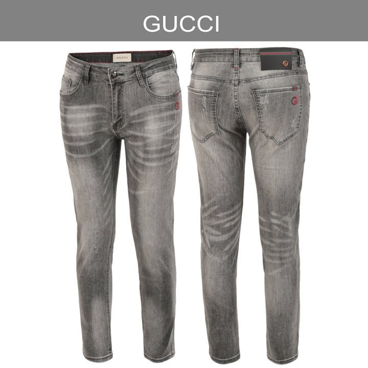 Read more about the article 구찌 자수 로고 그레이 워싱 슬림진 청바지