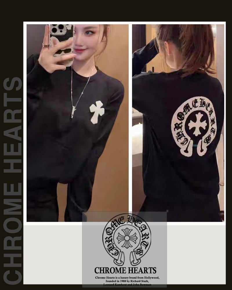 Read more about the article 크롬하츠 여성 7349 오버 패치 라운드 니트