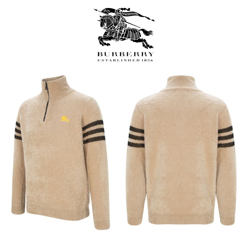 Read more about the article 버버리 골드 버킷 부클 모헤어 반집업 니트