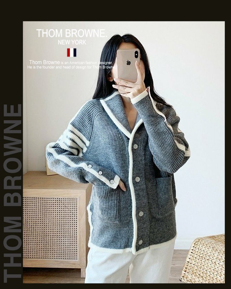 Read more about the article 톰브라운 여성 6611 카라 라인 니트 가디건