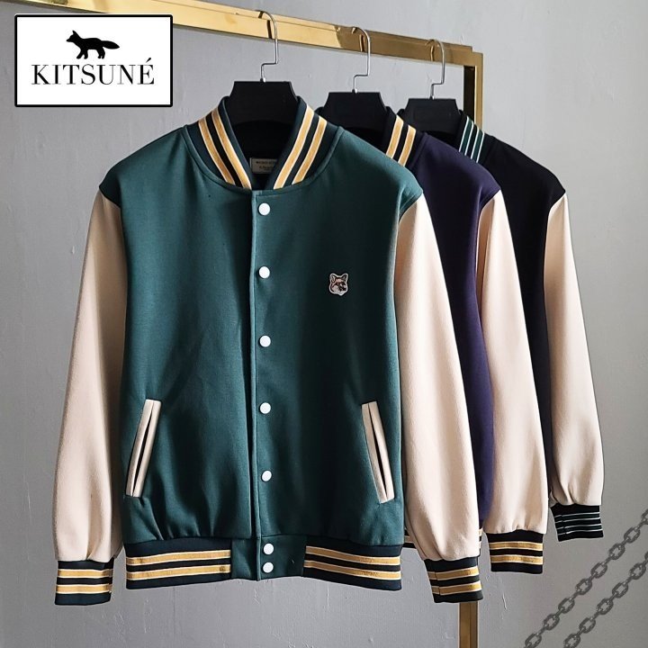 Read more about the article 메종키츠네 폭스헤드 야구 블루종 자켓