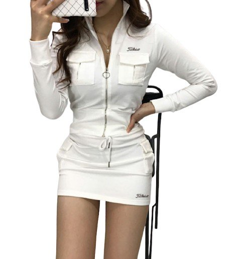 Read more about the article 타이틀리스트 여성 포켓 집업 미니 스커트 세트