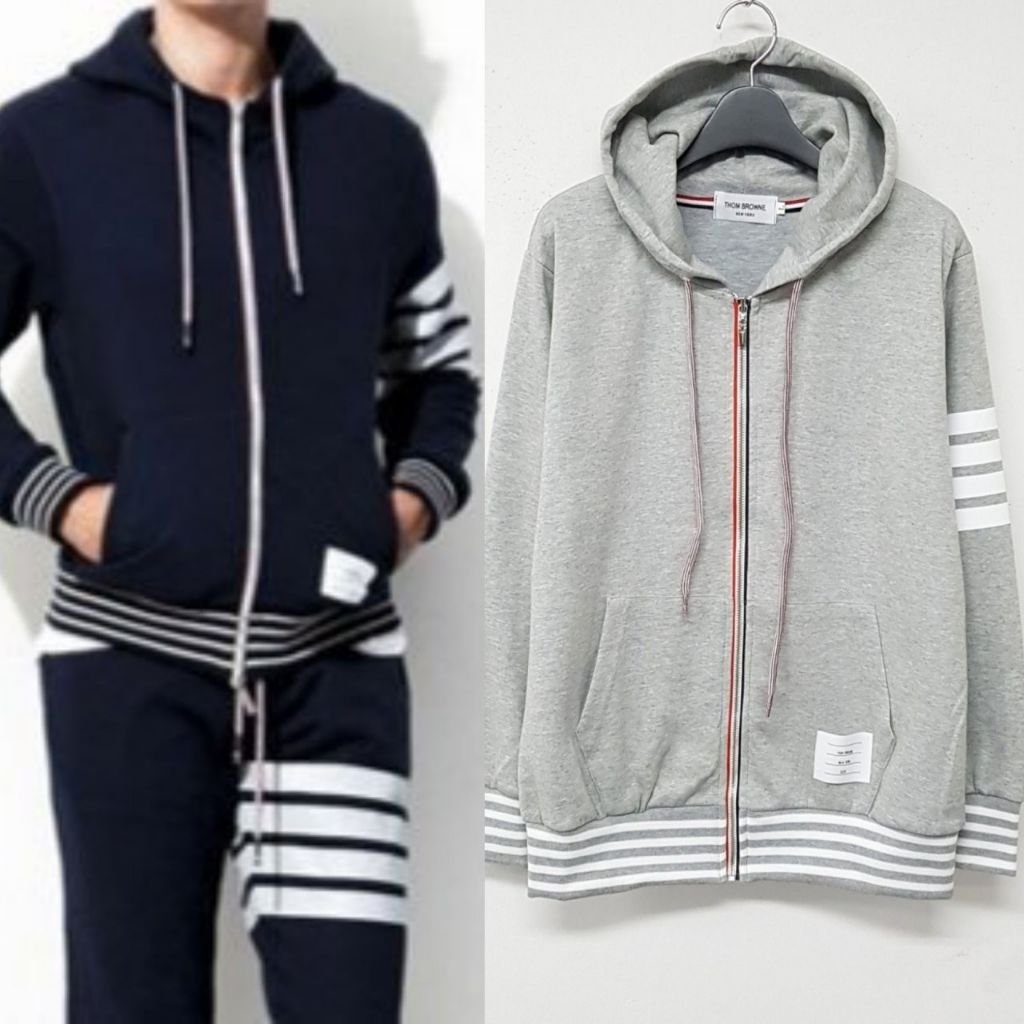 Read more about the article 톰브라운 사선 후드집업 세트