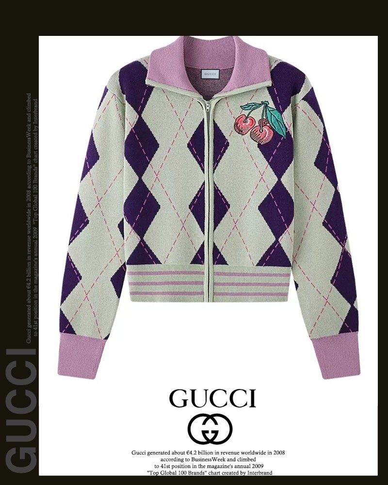 Read more about the article 구찌 여성 11028 체리 아가일 니트 집업