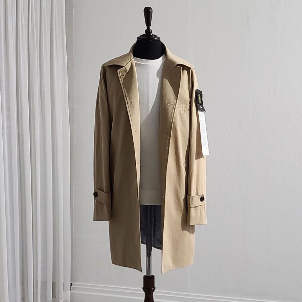 Read more about the article 스톤아일랜드 로고 와펜 오버핏 트렌치 코트