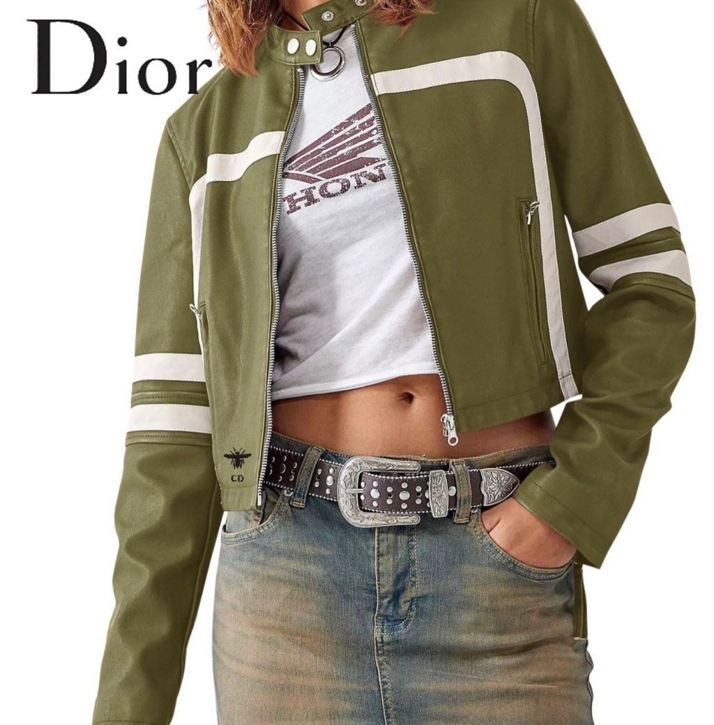 Read more about the article 디올 여성 꿀벌 자수 레이싱 레더 자켓