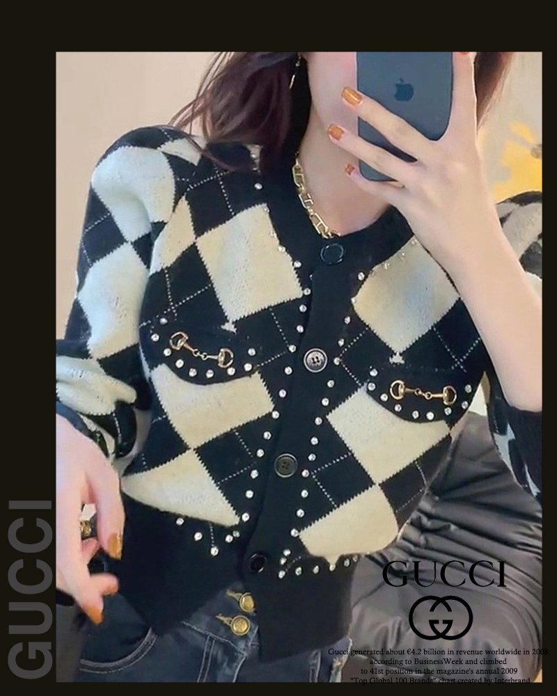 Read more about the article 구찌 여성 7049 아가일 니트 가디건