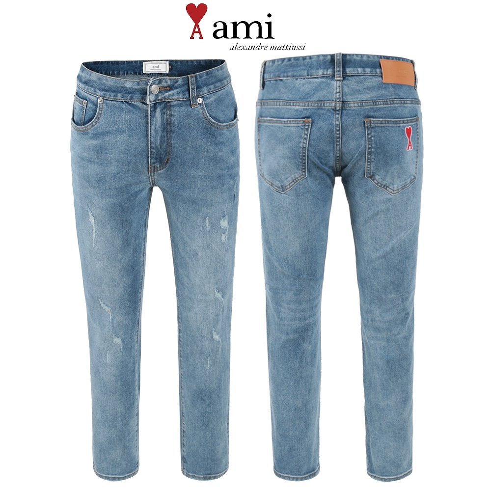 Read more about the article 아미 구제 슬림 일자 청바지