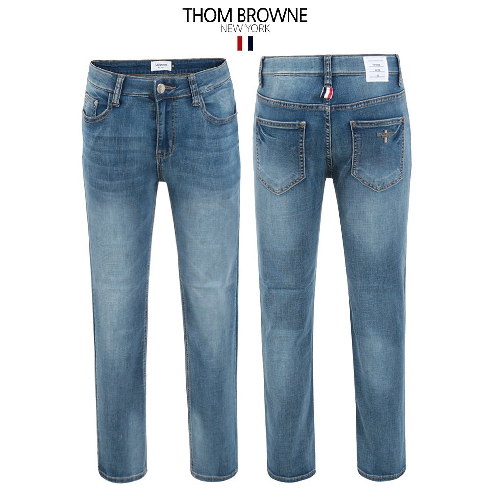 Read more about the article 톰브라운 올리브 히든 밴딩 슬림 일자 청바지