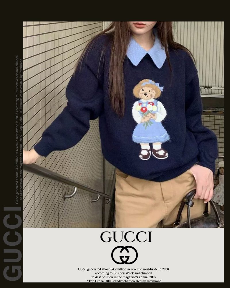 Read more about the article 구찌 여성 3063 테디 배색 카라 니트