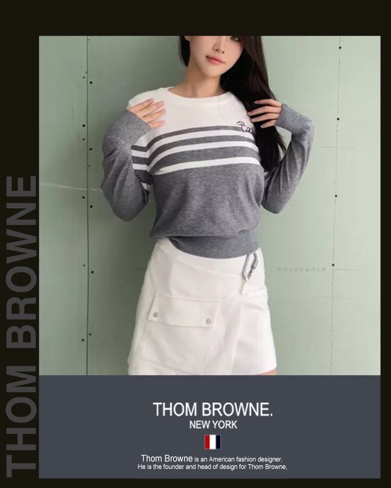 Read more about the article 톰브라운 여성 922 헥터 하프 배색 니트