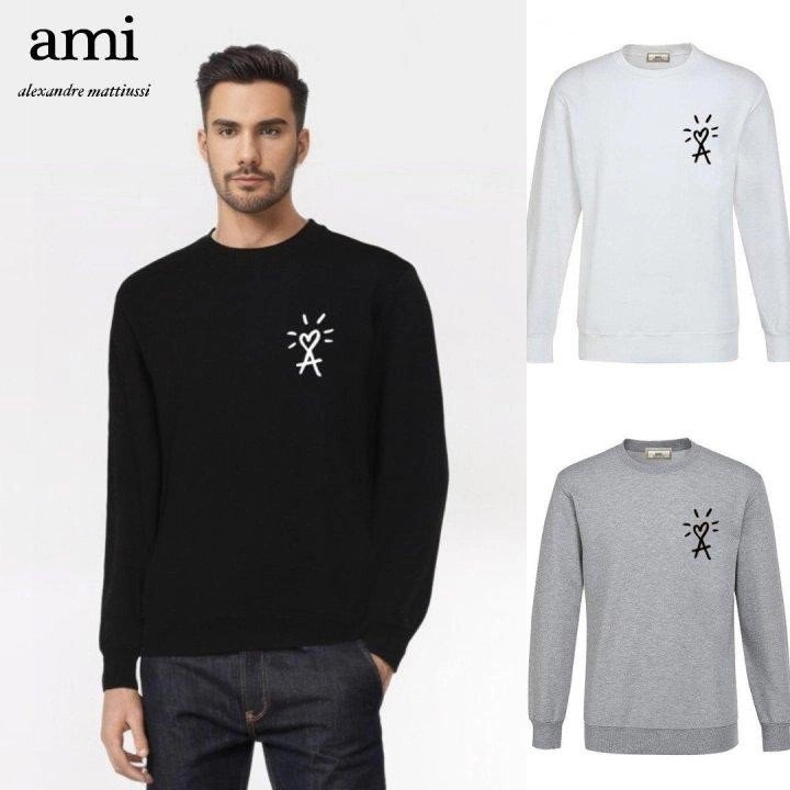 Read more about the article 아미 하트 프린팅 라운드 맨투맨