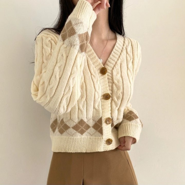 Read more about the article 셀린느 여성 아가일 패턴 가디건