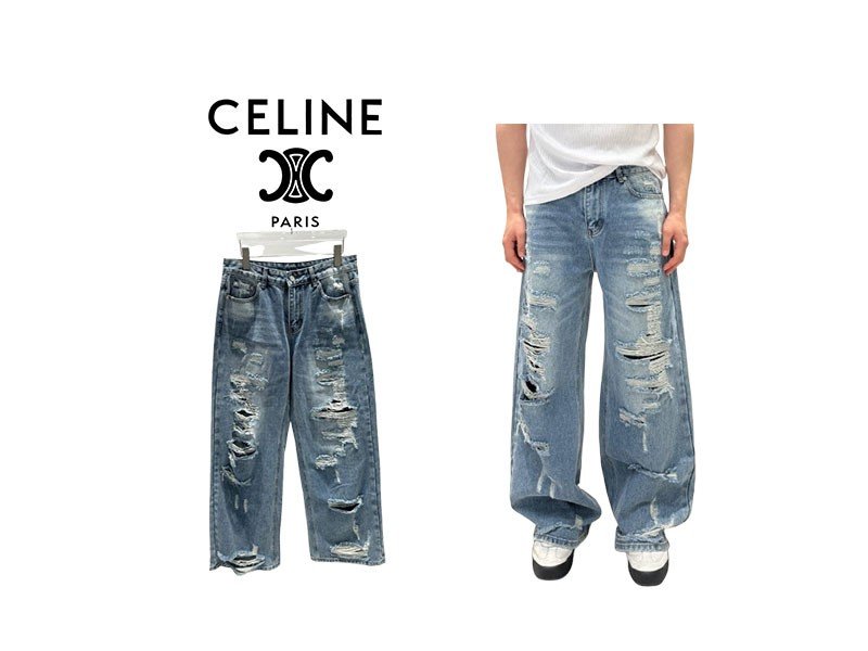 Read more about the article 셀린느 디스트로이드 트랙 데님 청바지