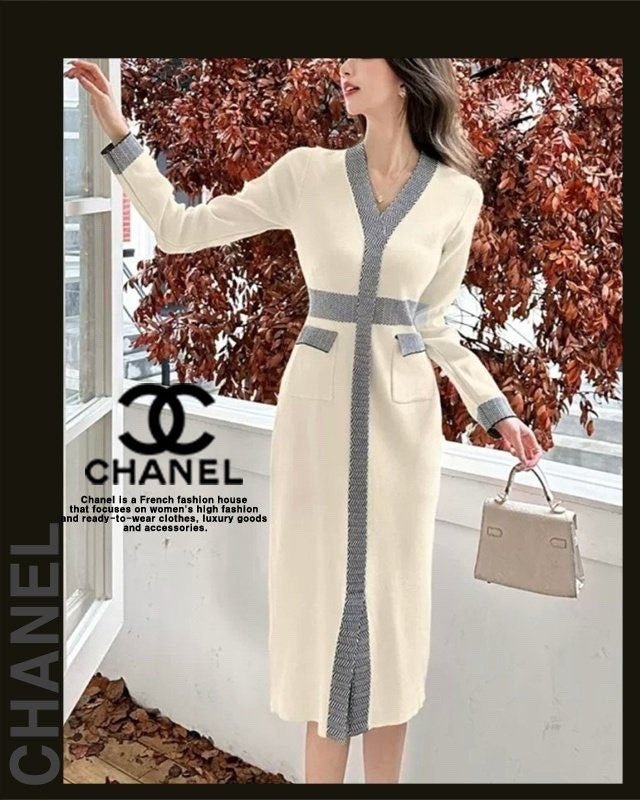 Read more about the article 샤넬 지그재그 라인 롱 니트 원피스