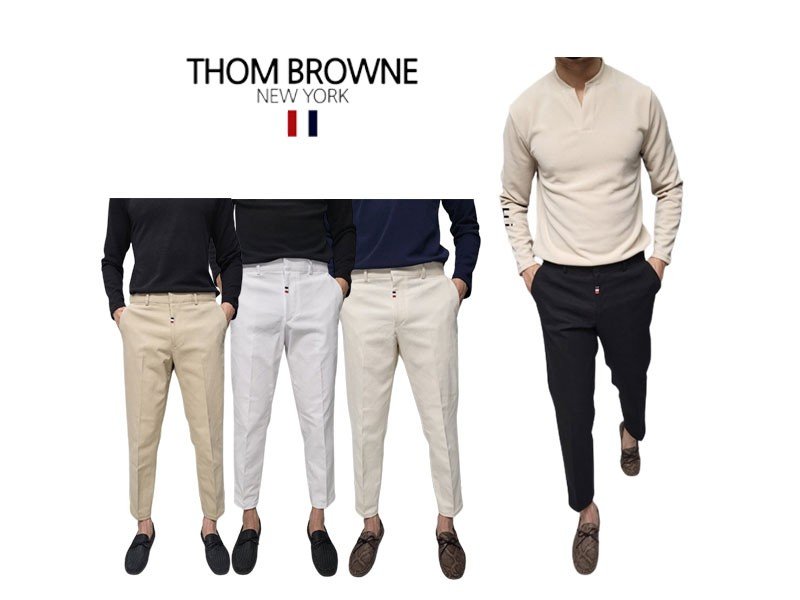 Read more about the article 톰브라운 반밴딩 9부 치노 면 슬랙스 (바지)