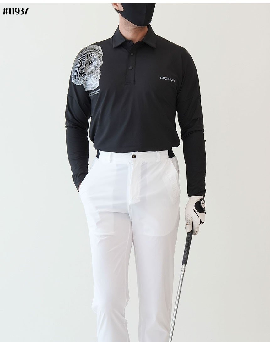 Read more about the article 🔆 [AMAZING CRE] 어메이징크리 남성 에어로쉴드 스컬 긴팔 카라 티셔츠 🔆#11937