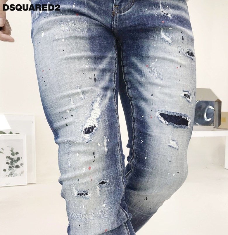 Read more about the article 디스퀘어드2 데미지 컬러 페인팅 데님 청바지