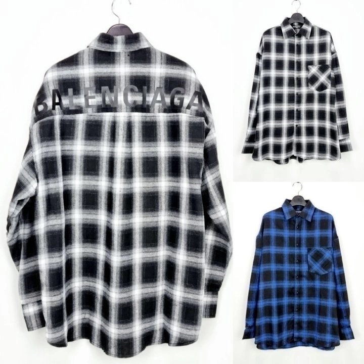 Read more about the article 발렌시아가 백로고 오버핏 체크 셔츠
