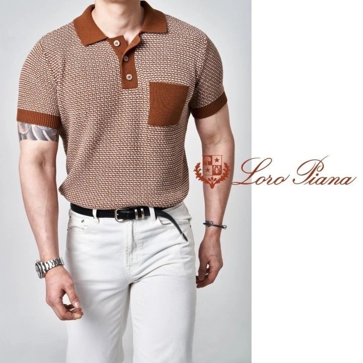 You are currently viewing 로로피아나 한정판 시그니처 반팔 카라 니트