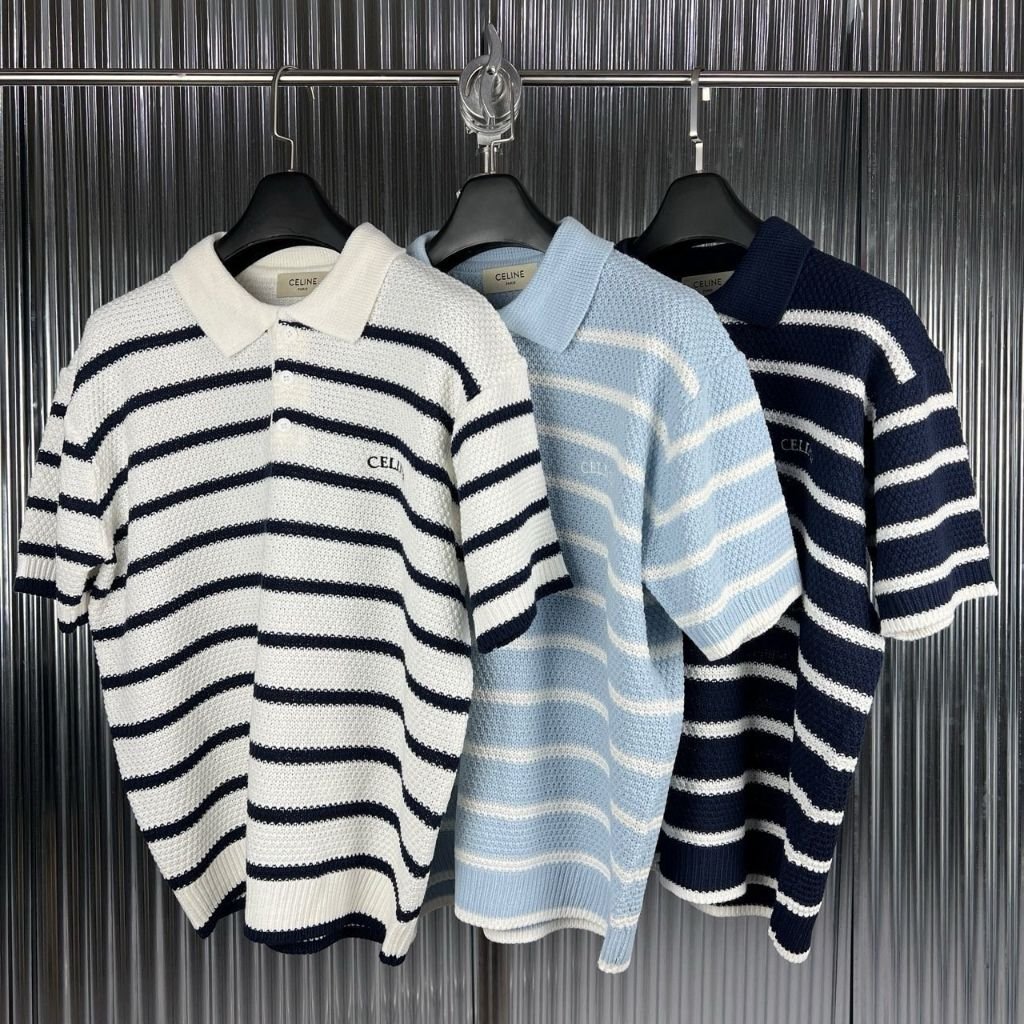 You are currently viewing 셀린느 스트라이프 카라 반팔 니트