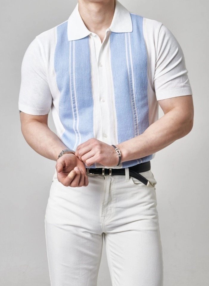 You are currently viewing 로로피아나 반팔 셔츠 카라 니트